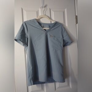 FIGS Dusty Blue One pocket scrub top size small
